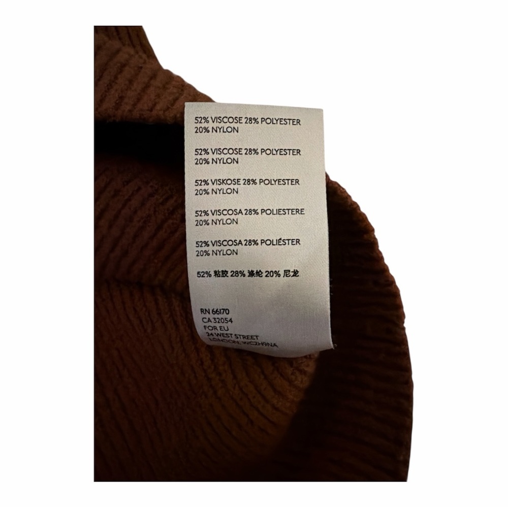 Free People Burnt Orange Oversized Cowl Neck Sweater size XS - Picture 5 of 5